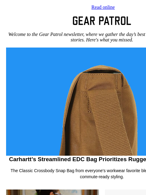 gearpatrol newsletter: Carhartt's Newest Bag Is Peak EDC