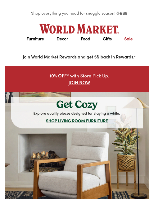 emailworldmarket newsletter: Cozy up 🏡🍂 