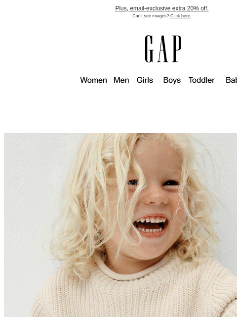gap newsletter: What a treat: up to 60% off deals