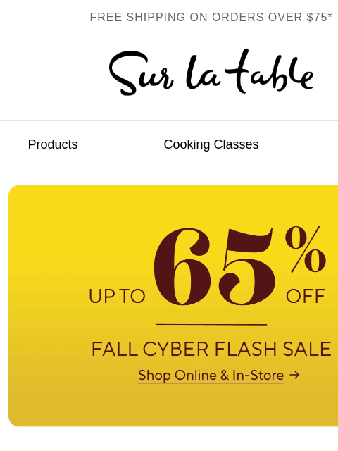 surlatable newsletter: All your favorite brands, one big Cyber Sale.