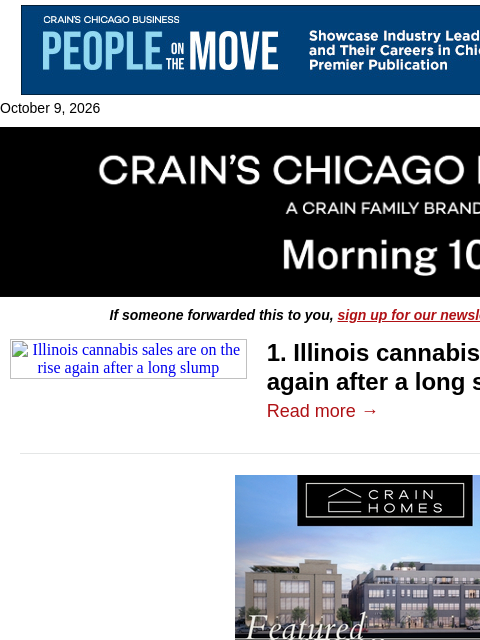 crainalerts newsletter: Illinois cannabis turns a corner