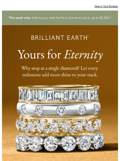 brilliantearth newsletter: The Fall Edit: Eternity Rings