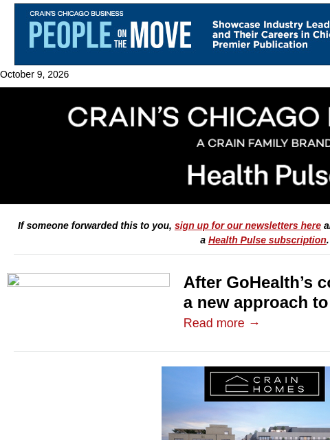 crainalerts newsletter: After GoHealth's collapse, former execs try a new ...