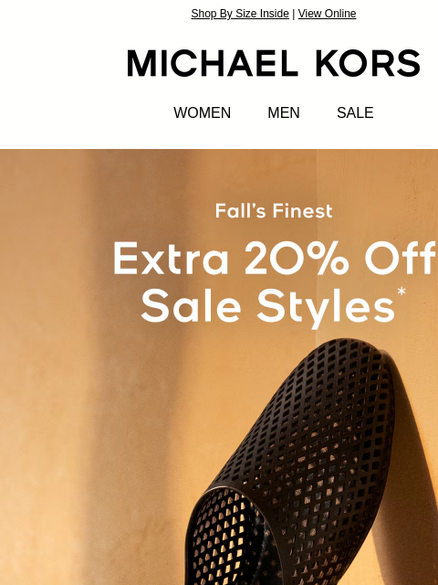 michaelkorsmail newsletter: Save An Extra 20% On Sale Shoes