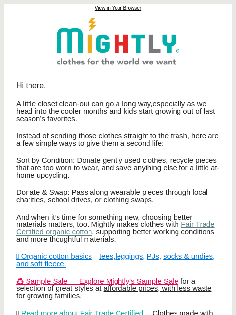 mightly newsletter: Ready for a closet refresh? 🌟
