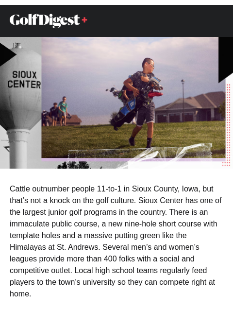 golfdigest newsletter: Why junior golf thrives in this unexpected town