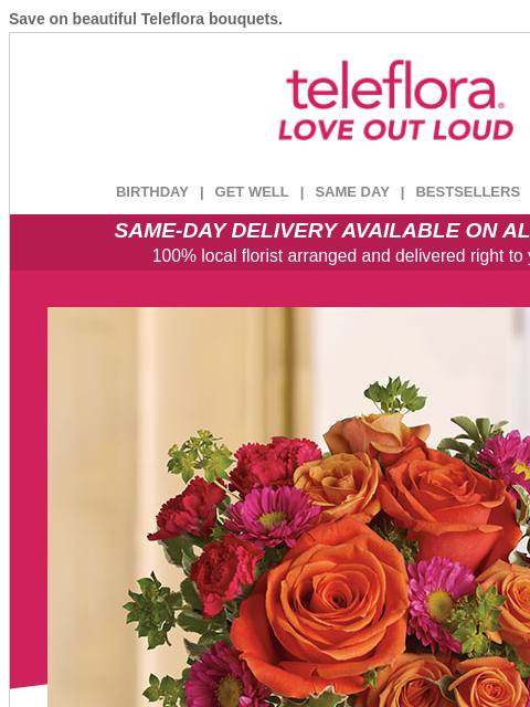 teleflora newsletter: Impress Your Boss π Take $10 off