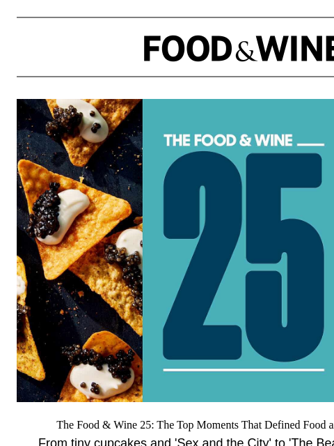 foodandwine newsletter: The Top Food Trends That Defined the 2000s