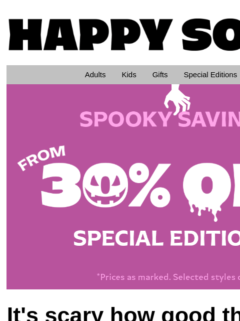 happysocks newsletter: Last Call—30% Off Special Editions!