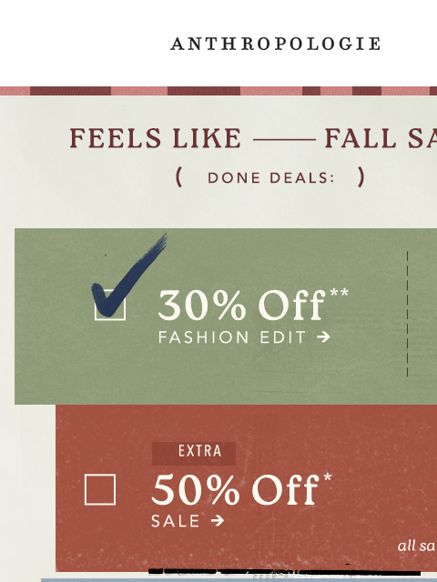 anthropologie newsletter: JUST ADDED! 30% Off Fashion Edit 🛍️