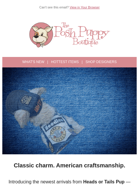 poshpuppyboutique newsletter: Shop Local: USA-Made Pup Accessories Await!