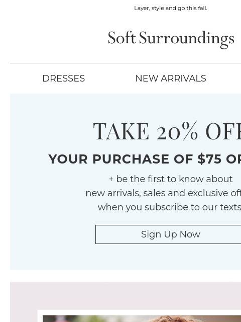 softsurroundings newsletter: New Layers, Easy Style