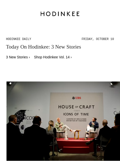 hodinkee newsletter: Hodinkee Daily | 10/10/2025