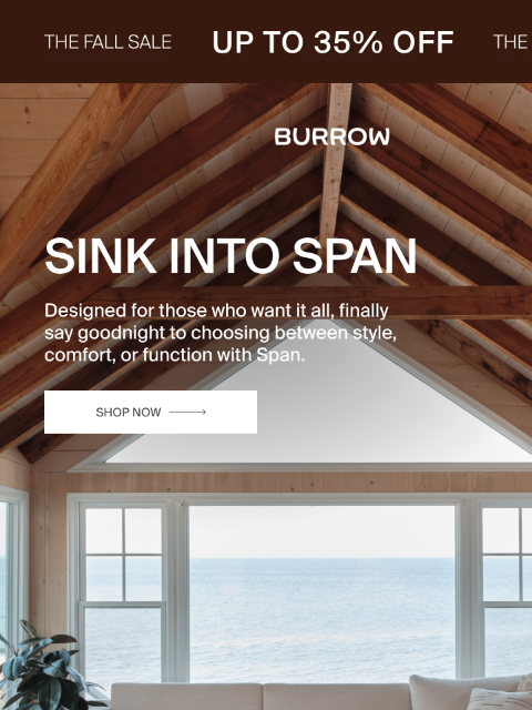 burrow newsletter: ON SALE: Our fan-favorite sleeper sofa
