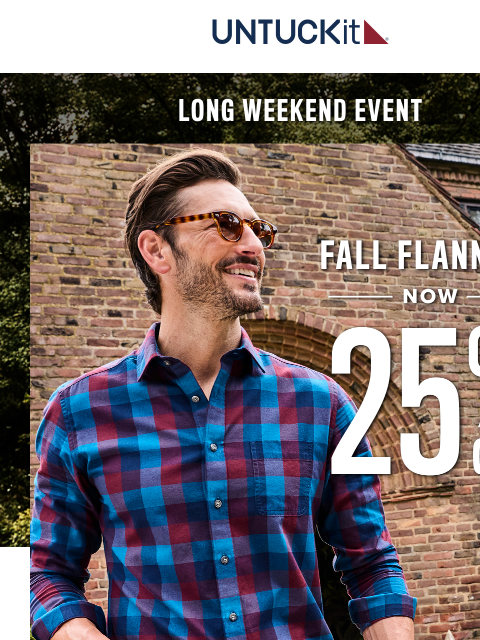 untuckit newsletter: Fall Flannels From $55
