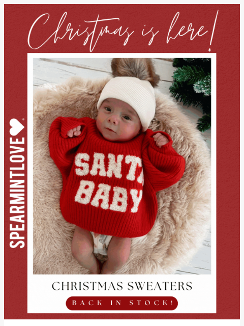 spearmintlove newsletter: Bestselling Christmas Sweaters Are BACK 🎄