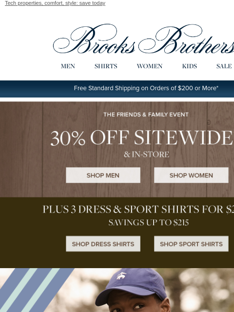 brooksbrothers newsletter: Performance Series: 30% off