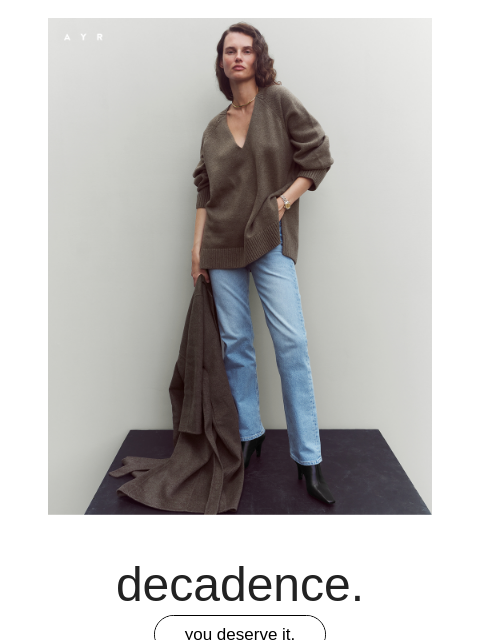 ayr newsletter: a perfect cashmere sweater