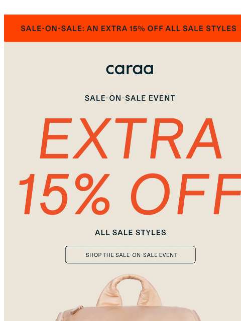 caraa newsletter: The Sale-on-Sale Event Is Here 🛍️