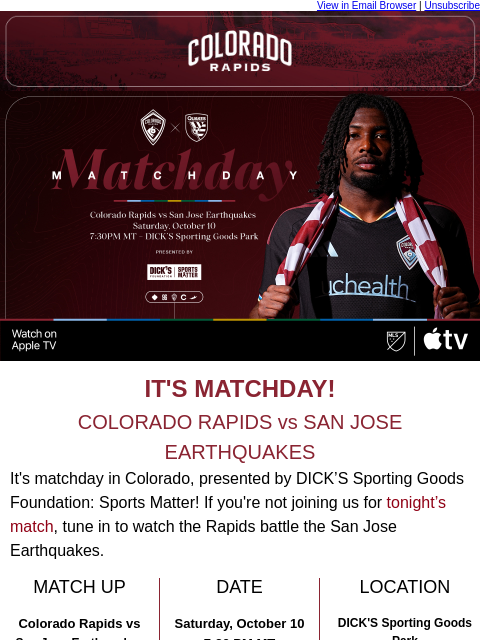 thecoloradorapids newsletter: How to Watch | Rapids @ LA Galaxy