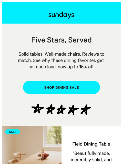sundays-company newsletter: Good Taste, Confirmed ⭐️
