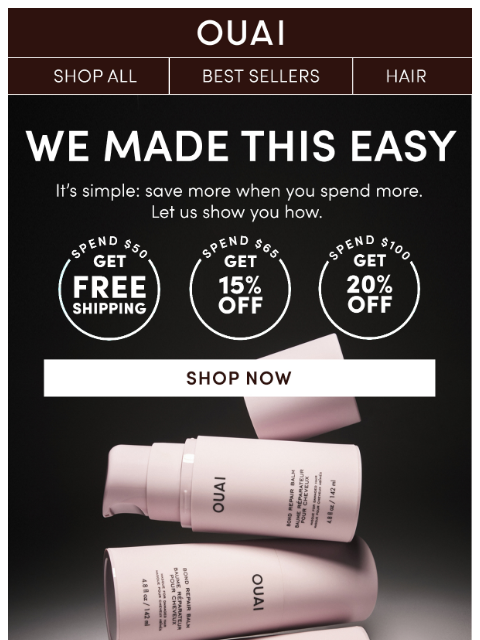 theouai newsletter: Picture this: up to 20% off OUAI
