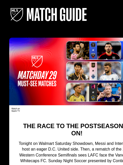 mlssoccer newsletter: Matchday 29 puts it all on the line!