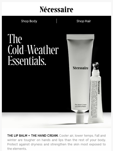 necessaire newsletter: Must-Haves For The Colder Months
