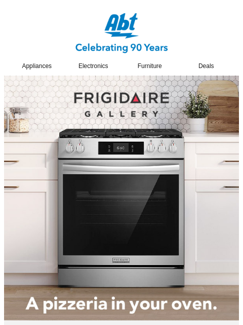 abt newsletter: Bring pizza night home with Frigidaire