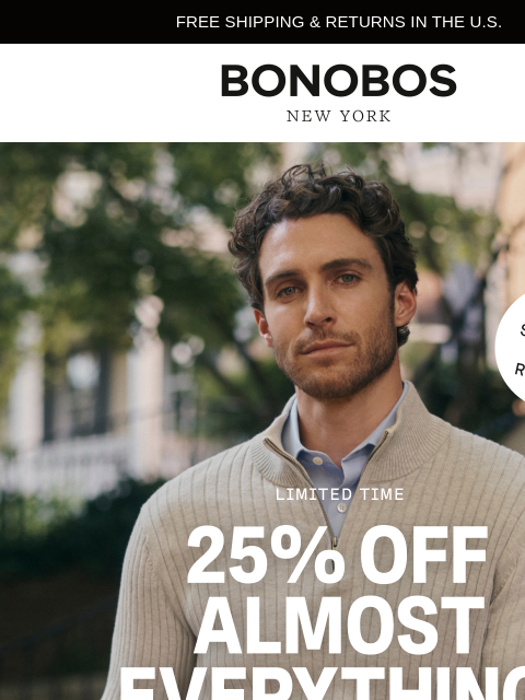 bonobos newsletter: Layer the Savings: 40% Off Select Shirts and Sweat...