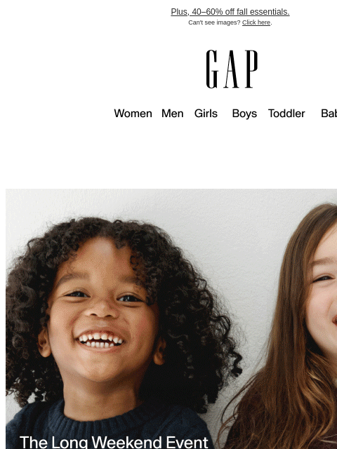 gap newsletter: 50% off kids' sweaters — you just got access to th...