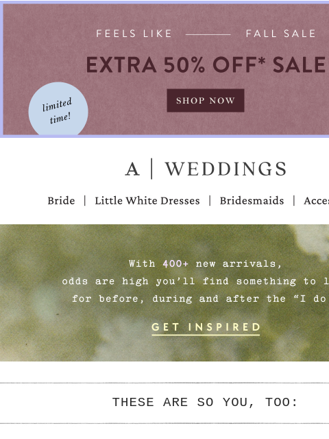 anthropologie newsletter: Extra 50% off sale is going on NOW