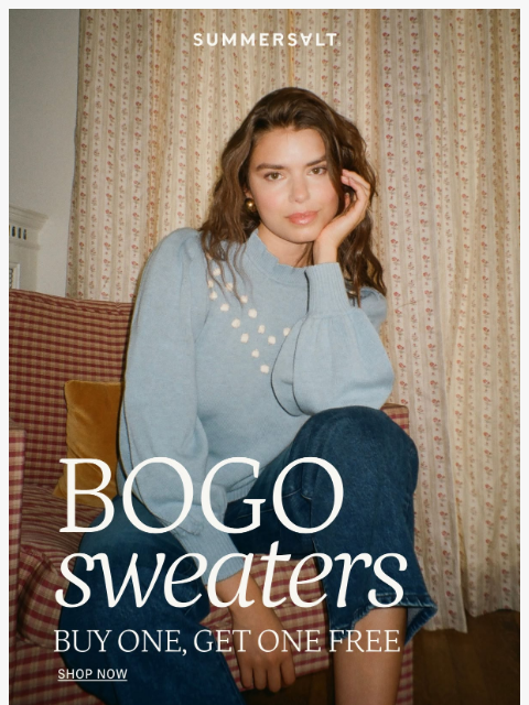 summersalt newsletter: Two Sweaters. $75❗