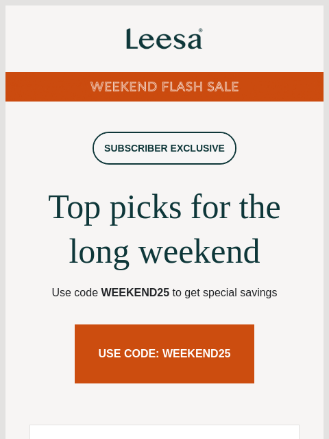 leesasleep newsletter: Ready for some long-weekend naps? Same.