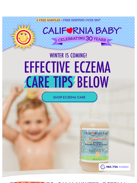 californiababy newsletter: Prepare Your Skin For Winter Eczema ♥️