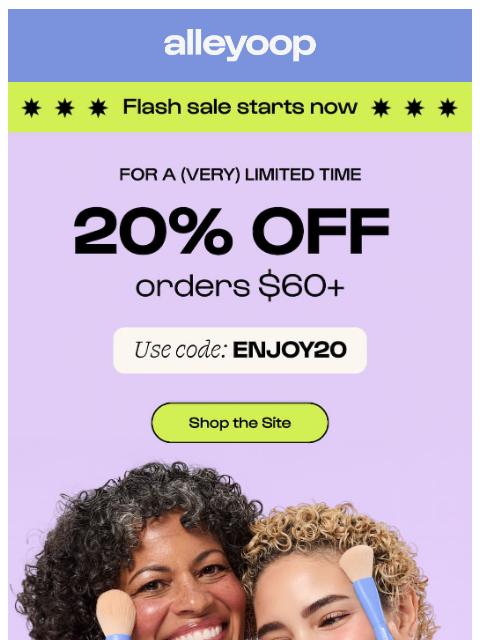 meetalleyoop newsletter: Youโre invited: Flash sale โก