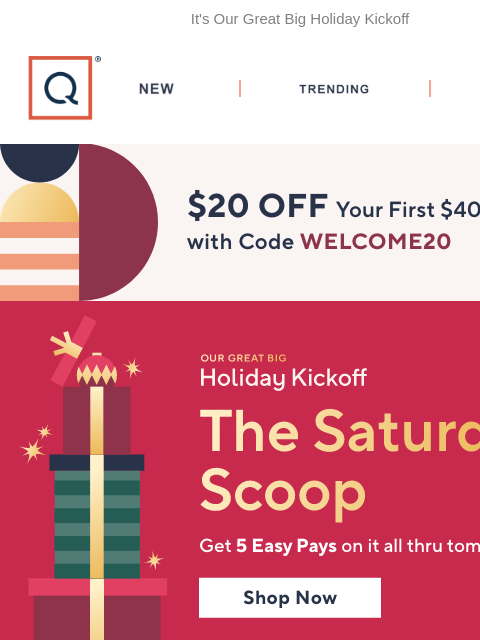 qvcemail newsletter: Thru Sunday! 5 Easy Pays on Your Cart