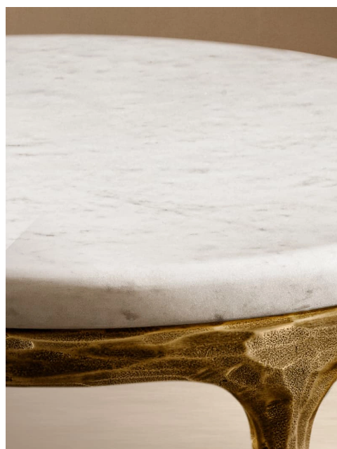 rh newsletter: Forged by Fire. Thaddeus in Italian Marble & Hand-...