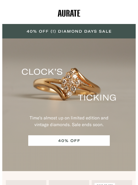 auratenewyork newsletter: 40% OFF 💎 ENDS SOON