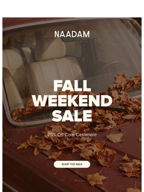 naadam newsletter: 25% Off and Selling Fast...
