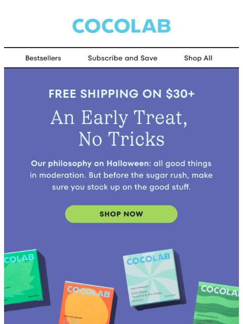 cocolab newsletter: Get free shipping on $30+