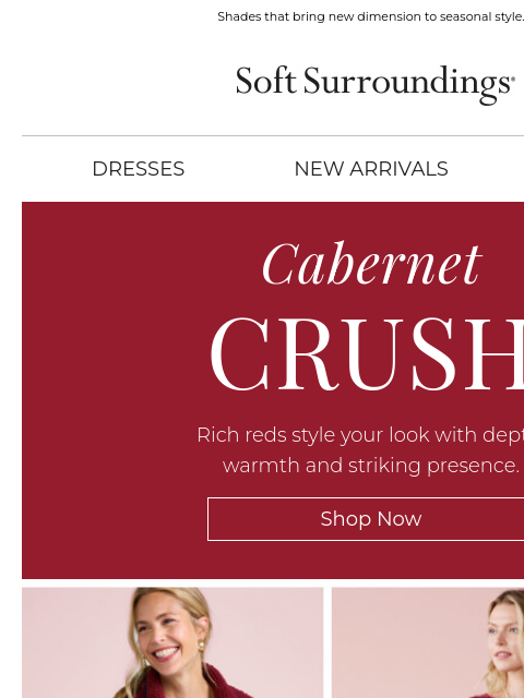softsurroundings newsletter: Richer Reds Ahead