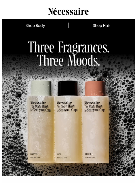 necessaire newsletter: Three Scents. Three Moods.