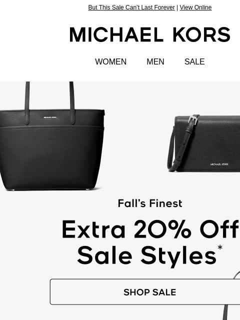 michaelkorsmail newsletter: Your Extra 20% Off Sale Styles Is Waiting