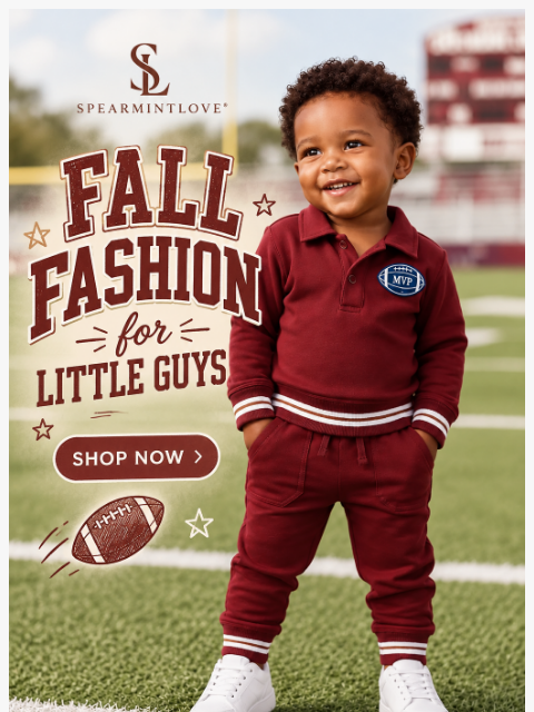 spearmintlove newsletter: Fall Fashion for Little Guys 🏈🍂