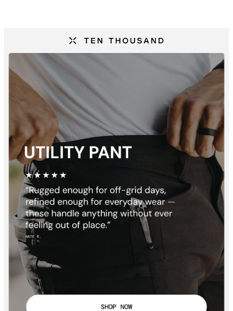 tenthousand newsletter: 5 ⭐️ For The Utility Pant