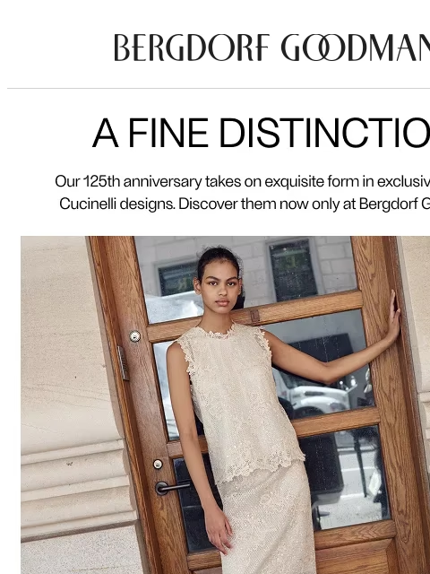 bergdorfgoodman newsletter: 125 Years of BG: Brunello Cucinelli