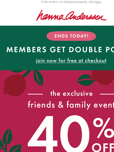 hannaandersson newsletter: Can’t Miss: 40% Off Your Hanna Faves