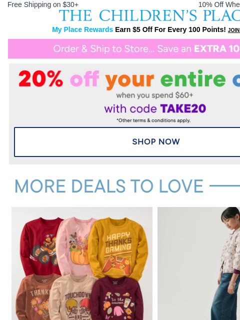 childrensplace newsletter: Grab $7.99+ Jeans & $2.99+ Tees—Savings Await!