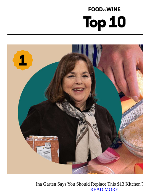 foodandwine newsletter: Ina Garten Says You Should Replace This Kitchen To...